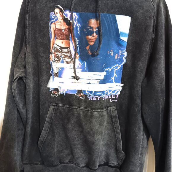 Fast And Furious Key Street Mens Sz M Hoodie Faded Black 100% Cotton - Picture 3 of 11